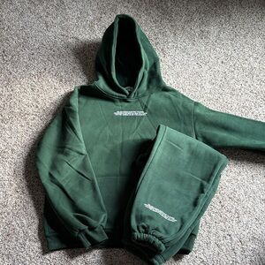 Happy Camp3r Deep Green Hoodie and Matching Sweatpants